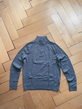 BANANA REPUBLIC - Merinowolle Pullover hellgrau M