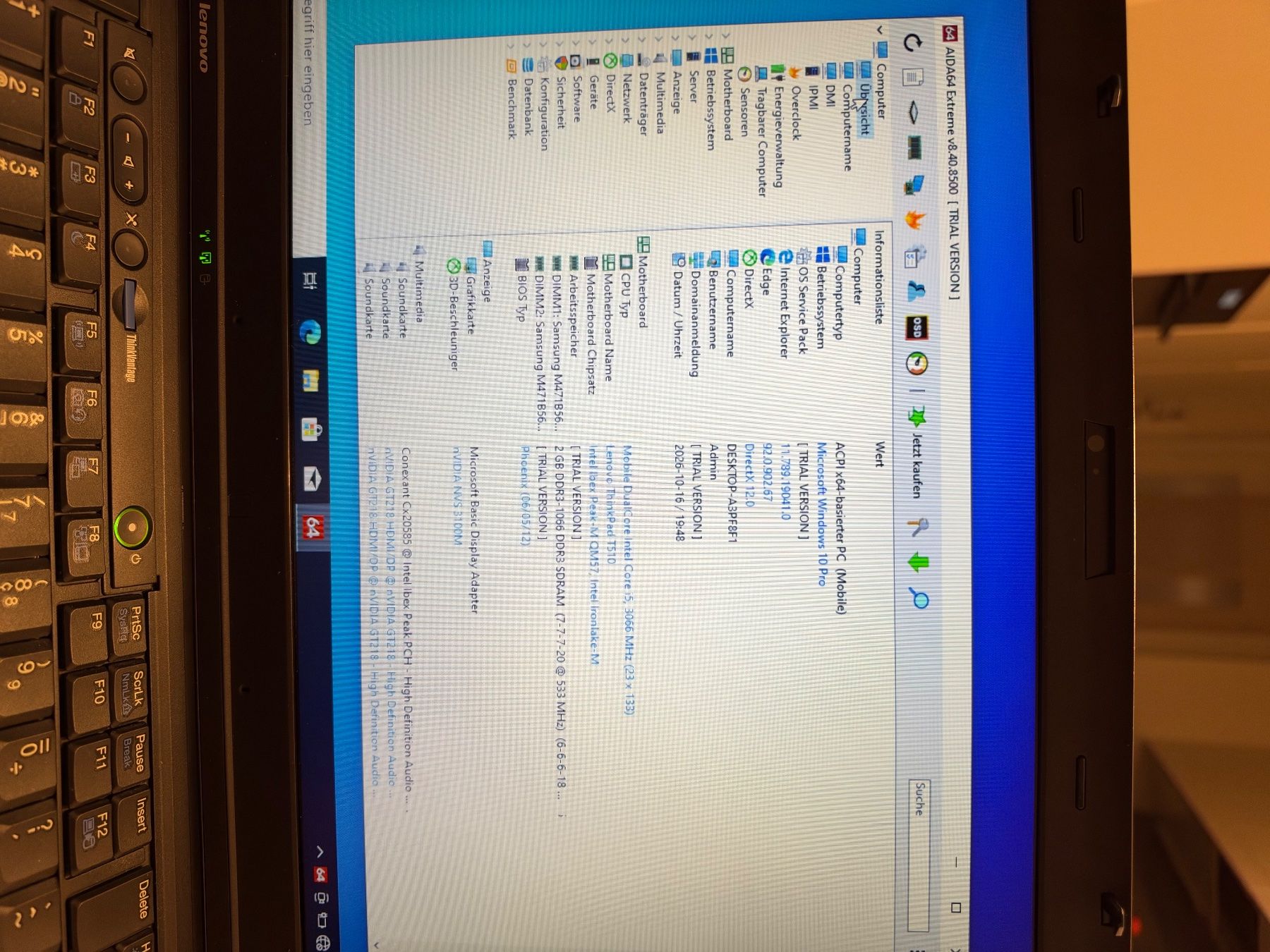 Lenovo Notebooks: Lenovo ThinkPad W510  Intel Core i5 – Gebraucht aus Steinach von duju2018 5
