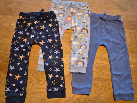 3 x Name It pantalon léger coton bio 86 cm 1-1.5 ans