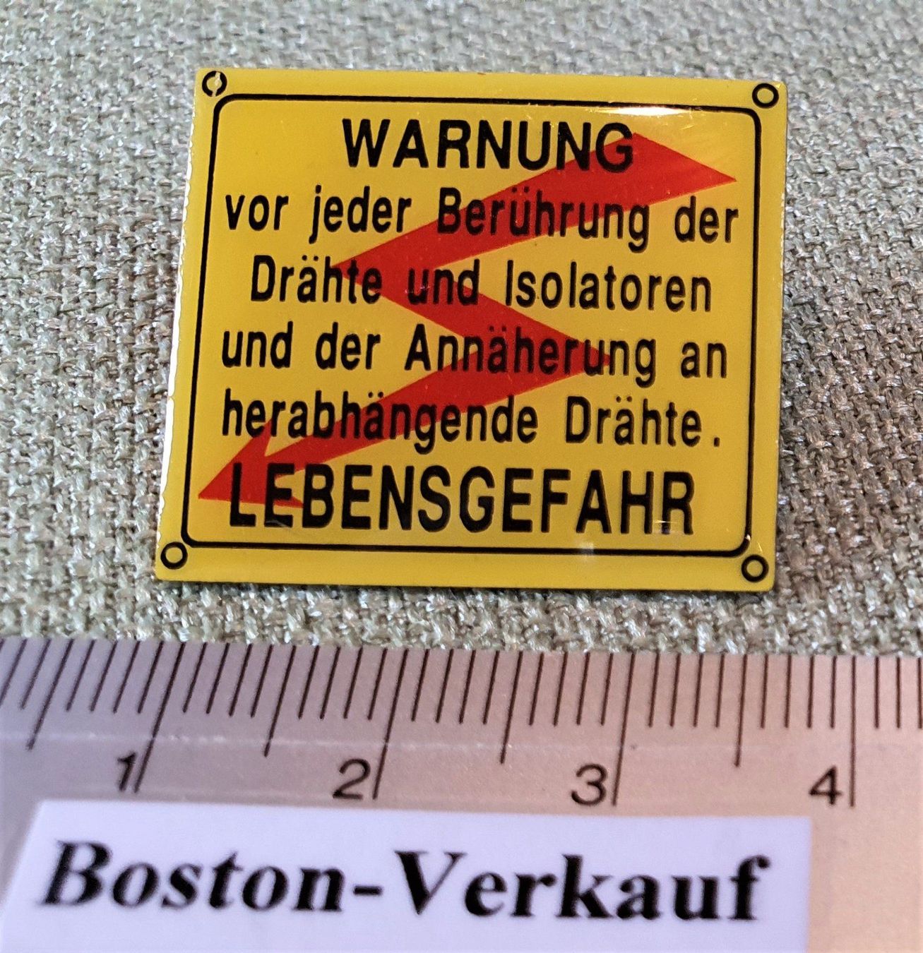 SBB/CFF/FFS Plaquettes & Badges: B028  Pin SBB Warnung Lebensgefahr Strom – D'occasion à Reinach BL par Boston-Verkauf 2
