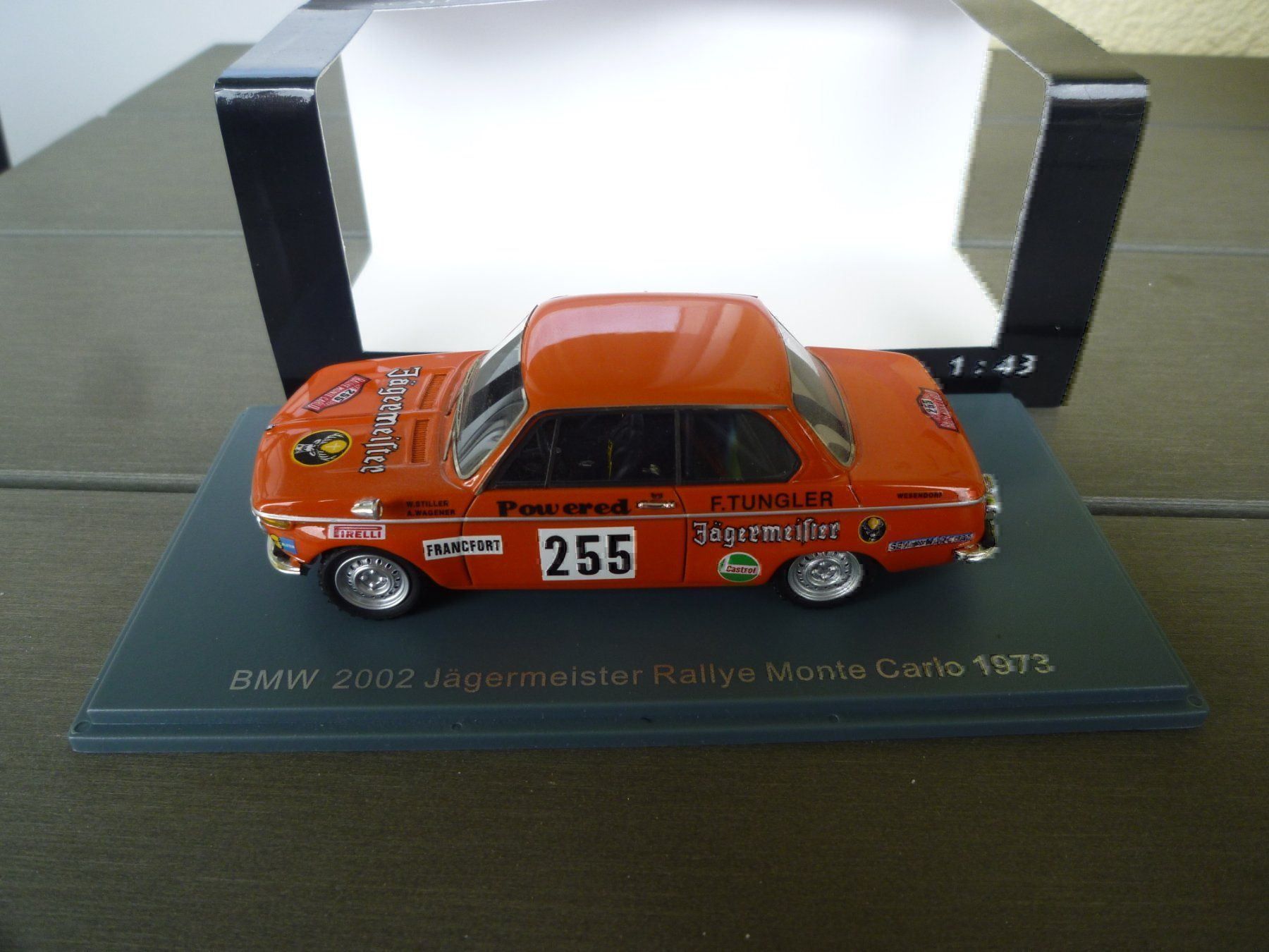 BMW Modellini d'auto: BMW 2002 (Rally Monte Carlo 1973) – Nuovo e nell'imballaggio originale da Flawil venduto da Imperiosud 2