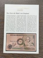 Kuriositäten auf Banknoten - England Test-Note !!!!!!!