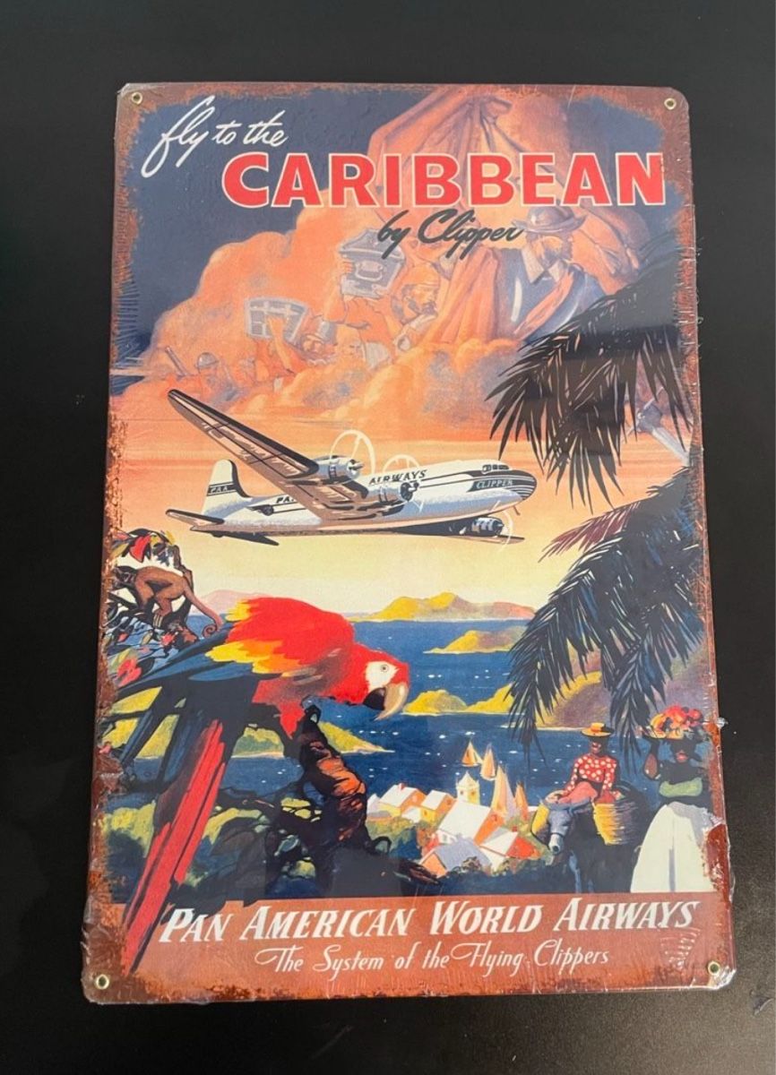 Schilder: Pan American Caribbean Schild – Gebraucht aus Schliern b. Köniz von Trebesch 1