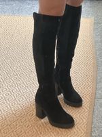 Black suede boots 39