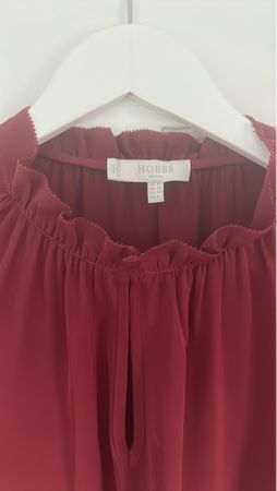 Hobbs Bluse Weinrot Grösse 36 / S Festlich Elegant