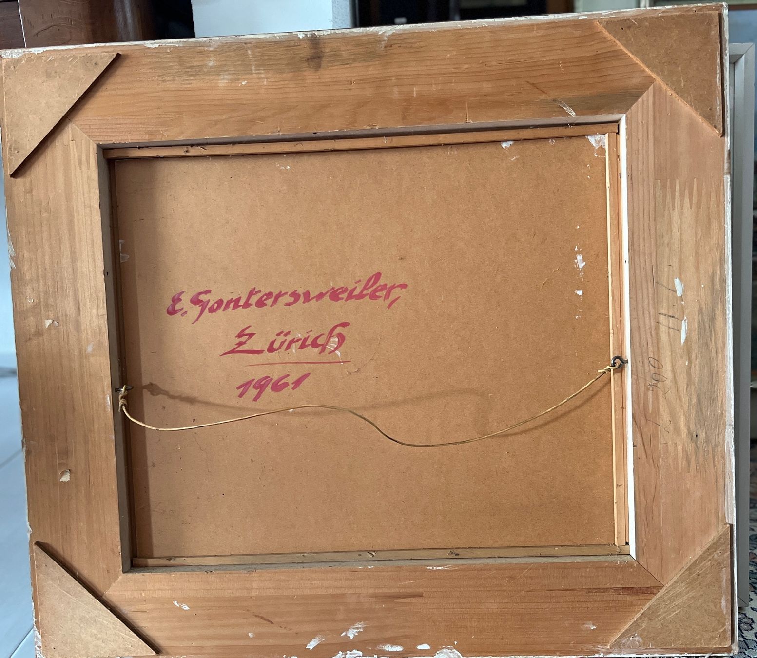 Tableaux: Ölgemälde -  E. Gontersweiler, Zürich 1961 – D'occasion à Stetten AG par Brissago25 2