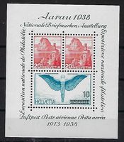 1938 Aarau Block postfrisch    15590