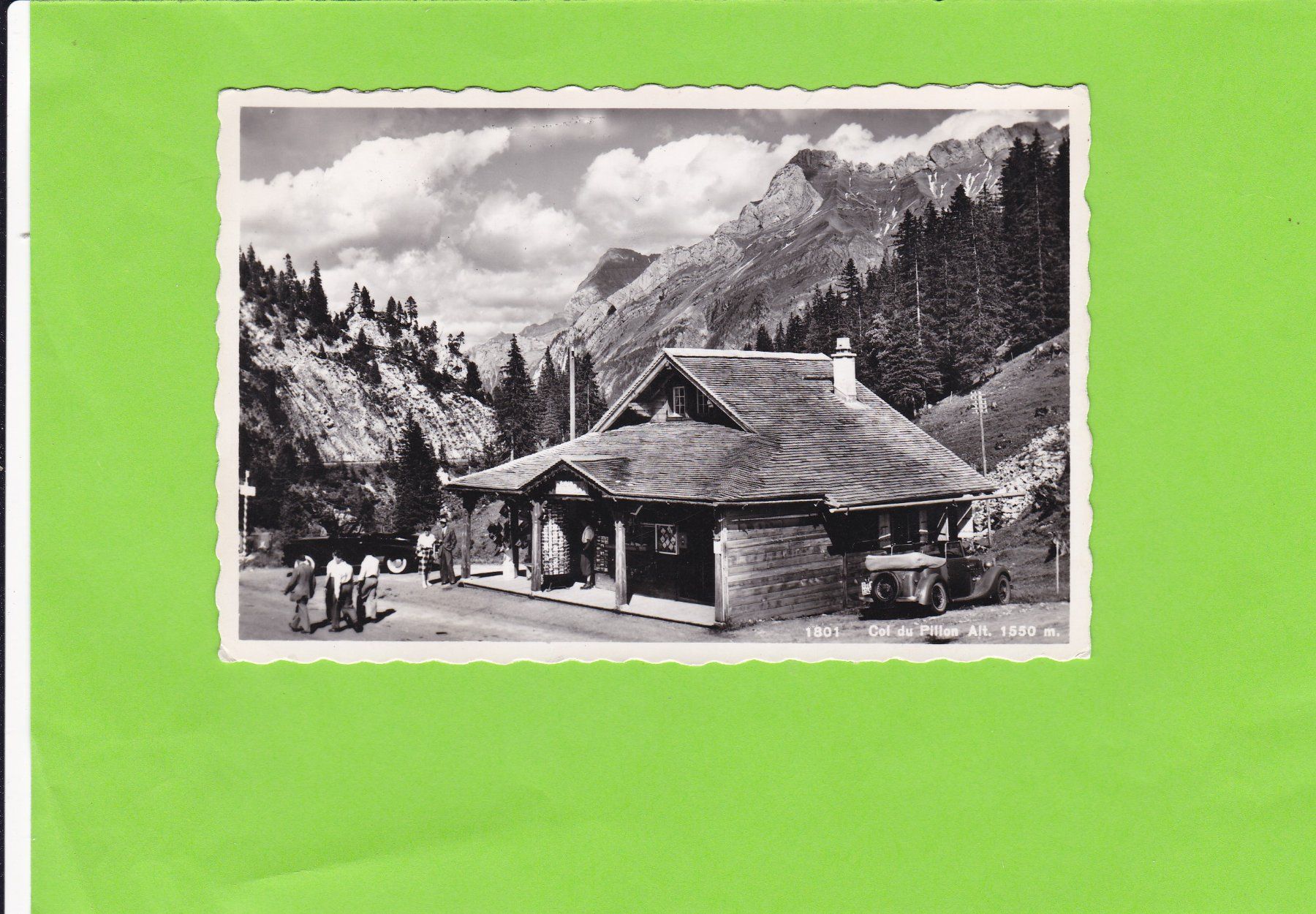 Cartoline postali: Col du Pillon-Oldtimer--belebt---1953 – Usato da St. Peterzell venduto da neckertal