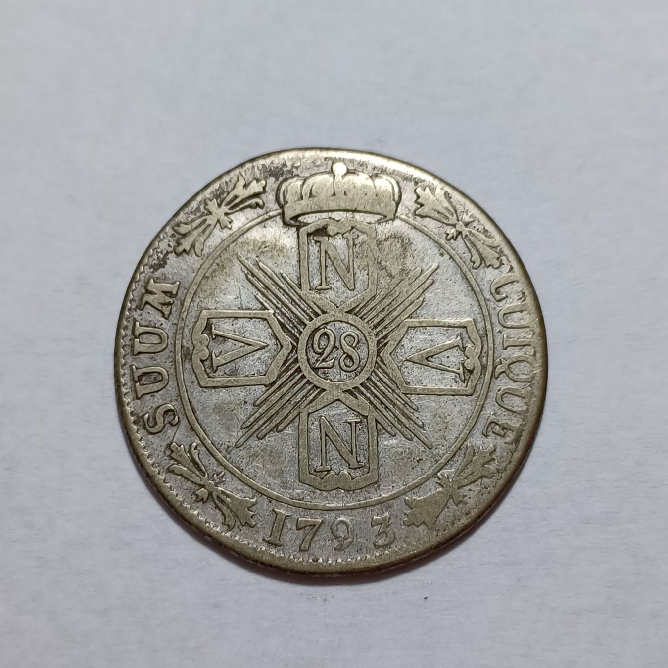 Tutti le monete: 28 Kreuzer 1793 Neuenburg – Usato da Pfäffikon ZH venduto da Schweizer_Muenzen 1