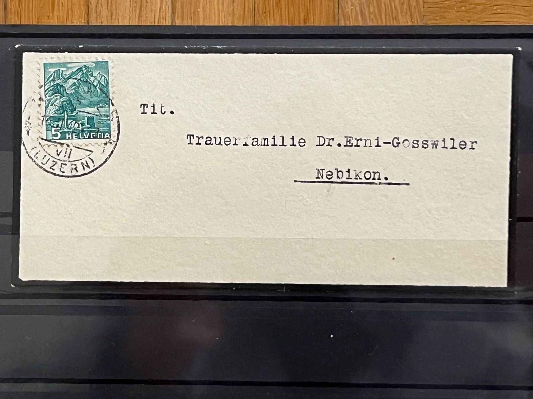 Tutti i francobolli: Trauerbriefchen Luzern-Nebikon – Usato da Romanshorn venduto da luxcollect