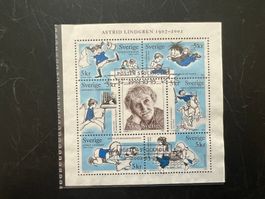 2002 Schweden Astrid Lindgren  Block Erstag  (A462)