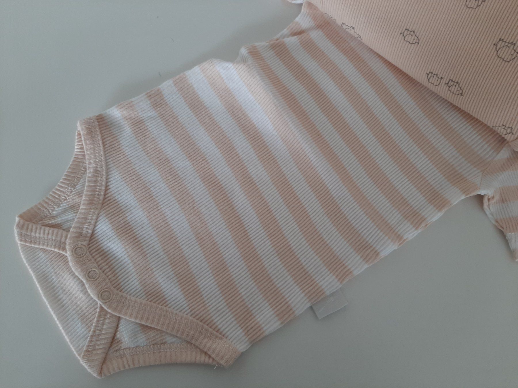 Biancheria intima: Pusblu 2-er Set Kurzarmbody rosa weiss Gr. 62/68 – Nuovo e nell'imballaggio originale da Aarburg venduto da NDK 2