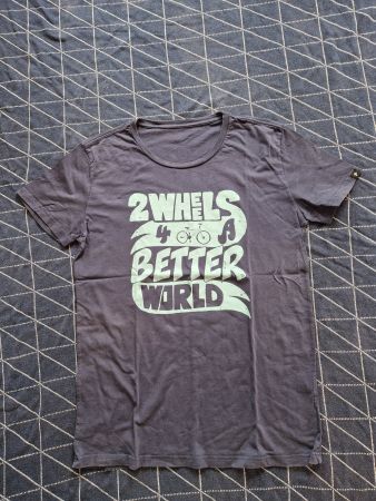 4 Wheels 4 a better World Shirt blau M BIO