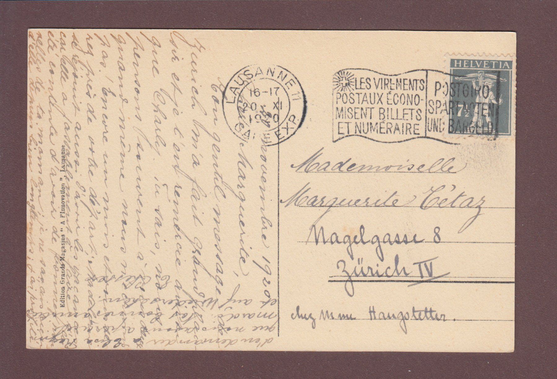 Cartoline postali: LAUSANNE - La Cathédrale – Usato da Pully venduto da nicecards 1