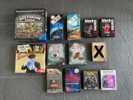 12 Stück Rätselspiele Escape room, Unlock, Escape room etc.