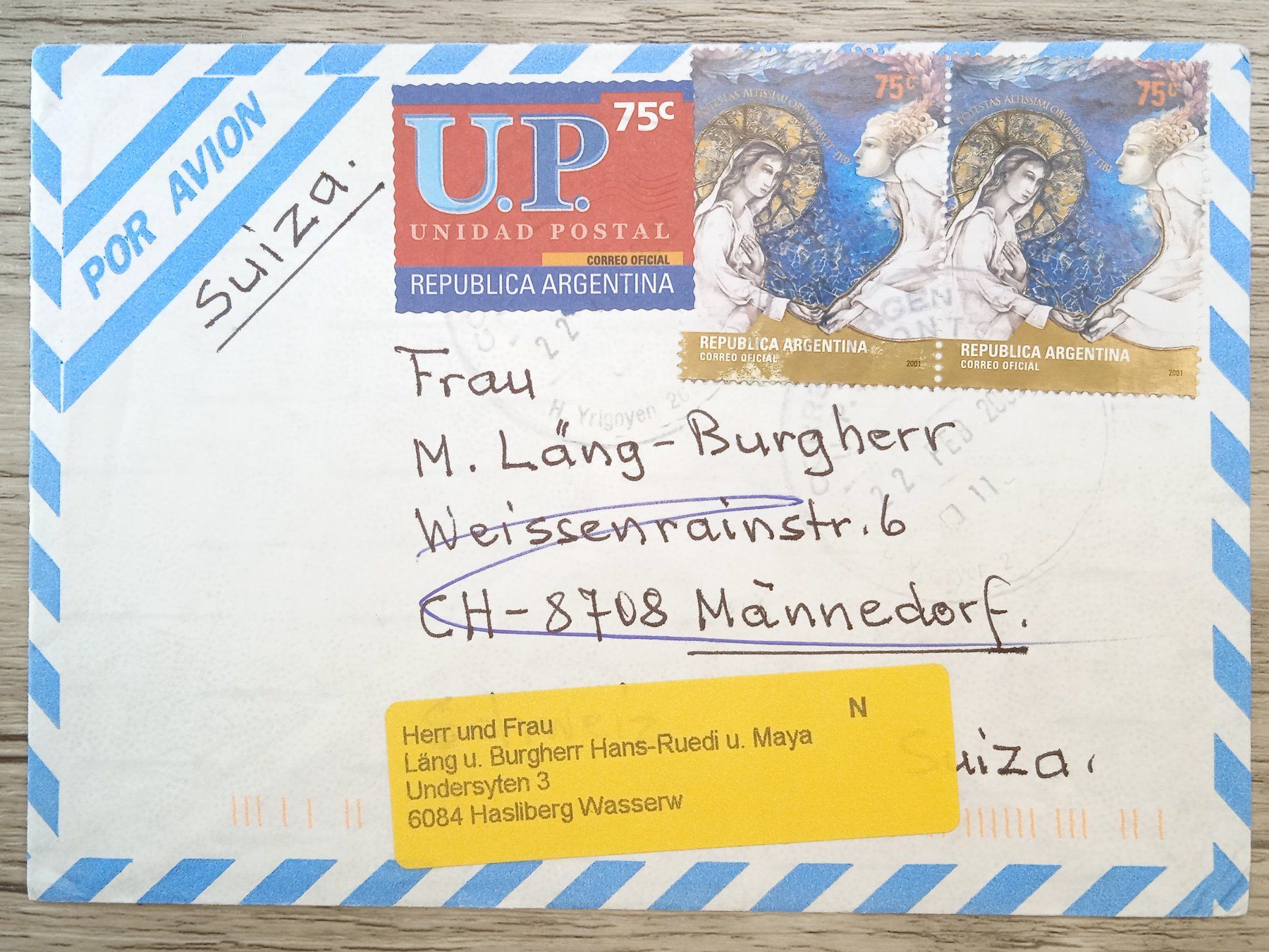 Tutti i francobolli: TR66 Enveloppe + Timbre Argentine 2001 – Usato da Cousset venduto da Patrick_Collections