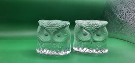2x Nybro Sweden Paperweight Glas Figuren