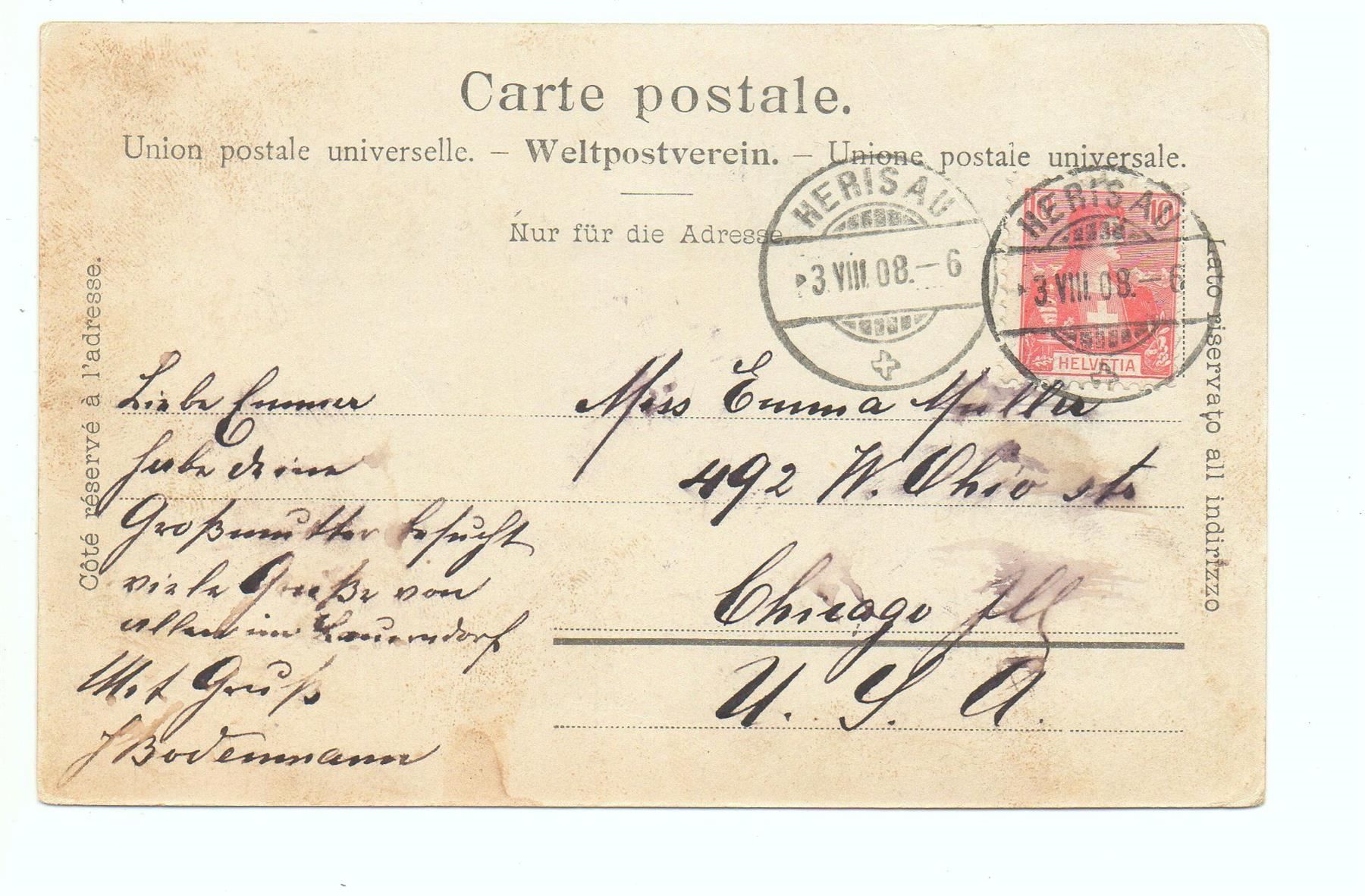 Cartes postales: HERISAU No. 874 – D'occasion à Jona par philajona 1