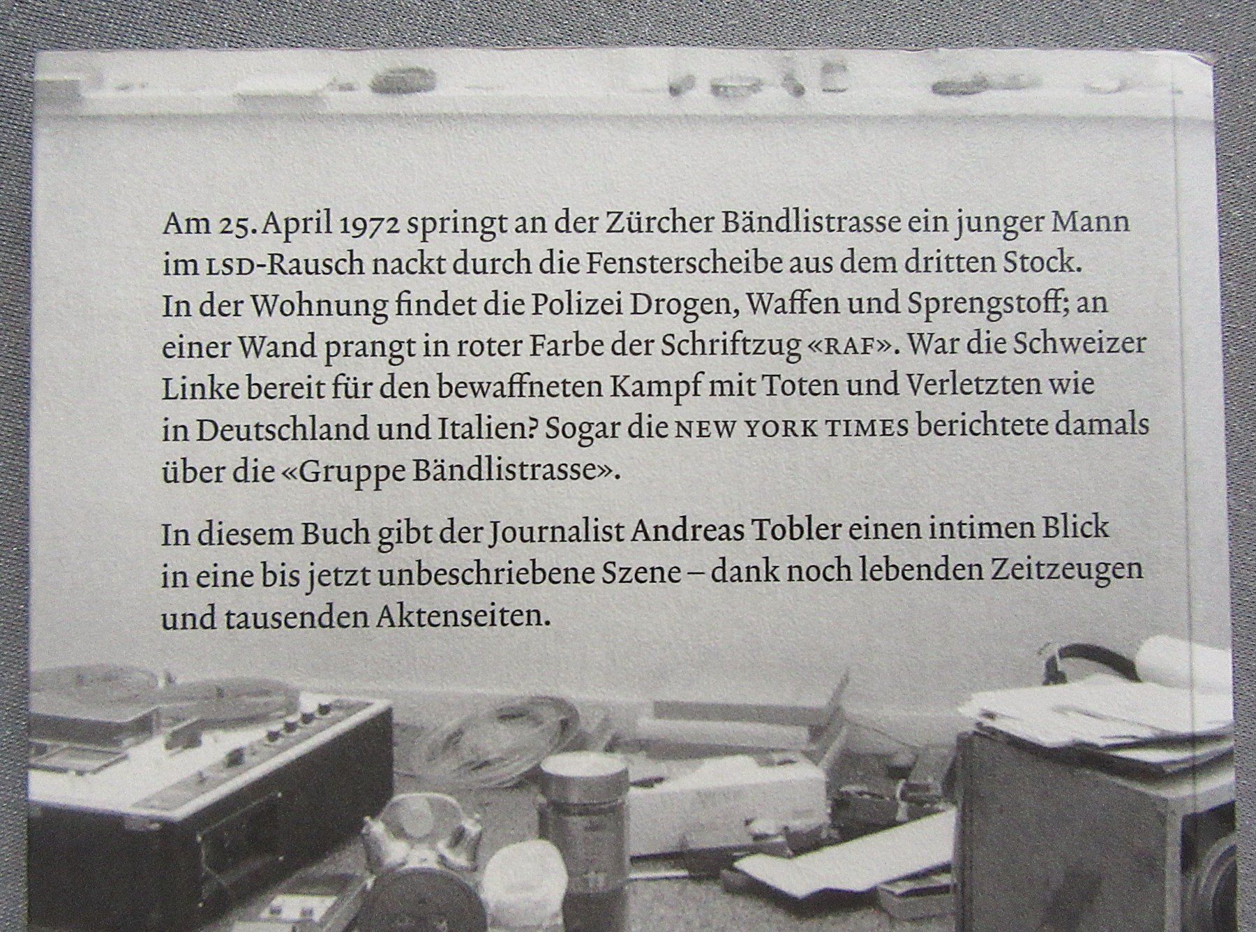 Bücher: Bändlistrasse - RAF, LSD und TNT - Andreas Tobler – Gebraucht aus Auenstein von Padabimbim 1