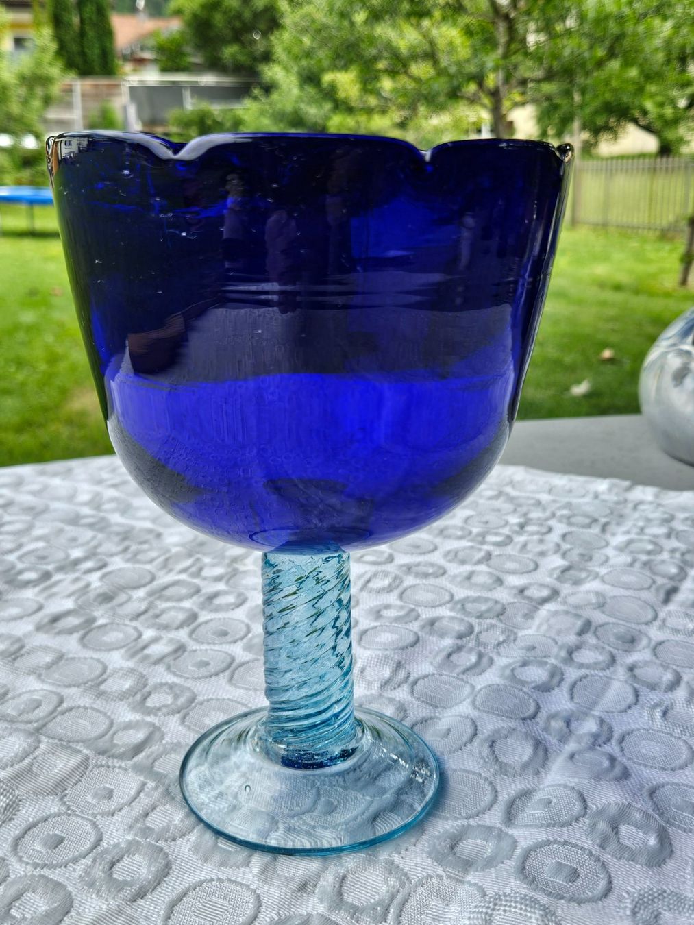 Verres: Wunderschöner blauer Glaskelch – D'occasion à Nendeln par Regs182 2