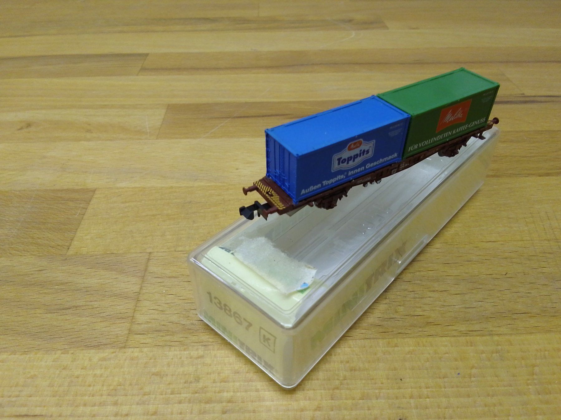 Trix Modellini di ferrovie: Güterwagen "Container Melita" – Usato da Zollikofen venduto da Noak