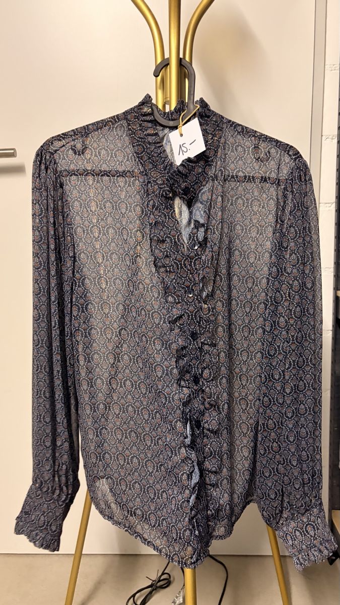 Camicette: Bluse Damen Grösse M, leichte Sommerbluse, dunkelblau gemust – Usato da Fehraltorf venduto da ali_8wp6
