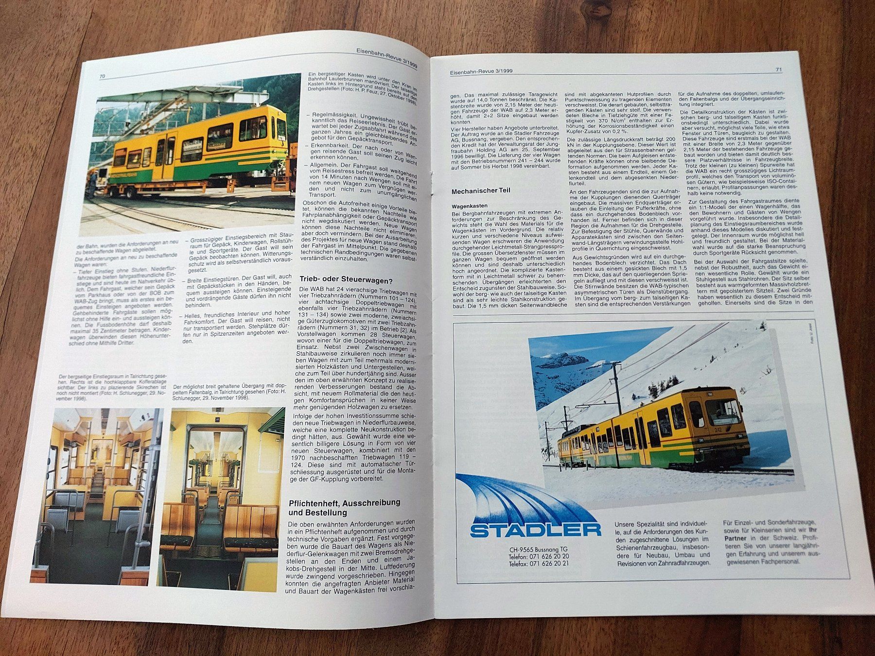 Riviste & Magazine: Stadler - Wengernalpbahn BDt 241-244 – Usato da Schönenwerd venduto da Steidi 2