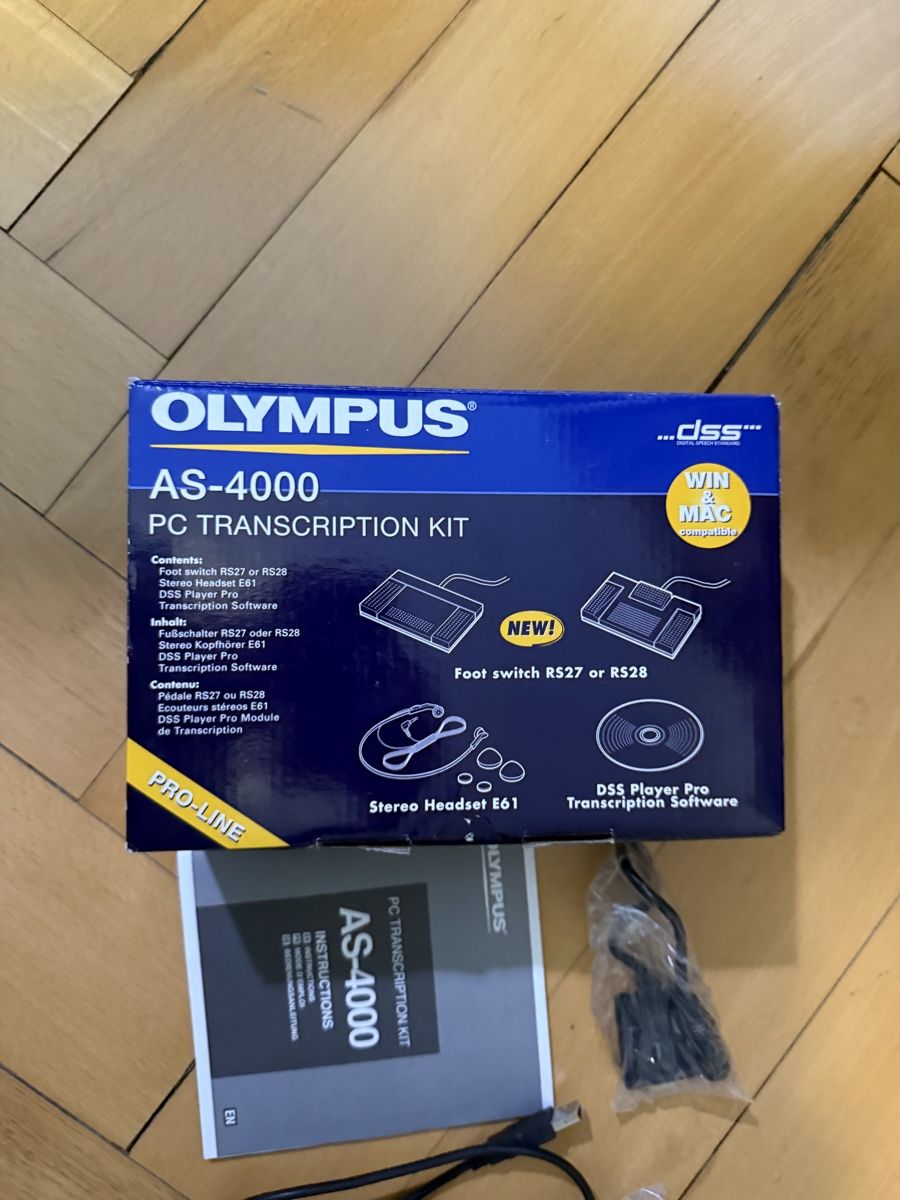 Olympus Aufnahmegeräte: Olympus AS-4000 PC Transcription Kit  – Gebraucht aus Zürich von kuengka