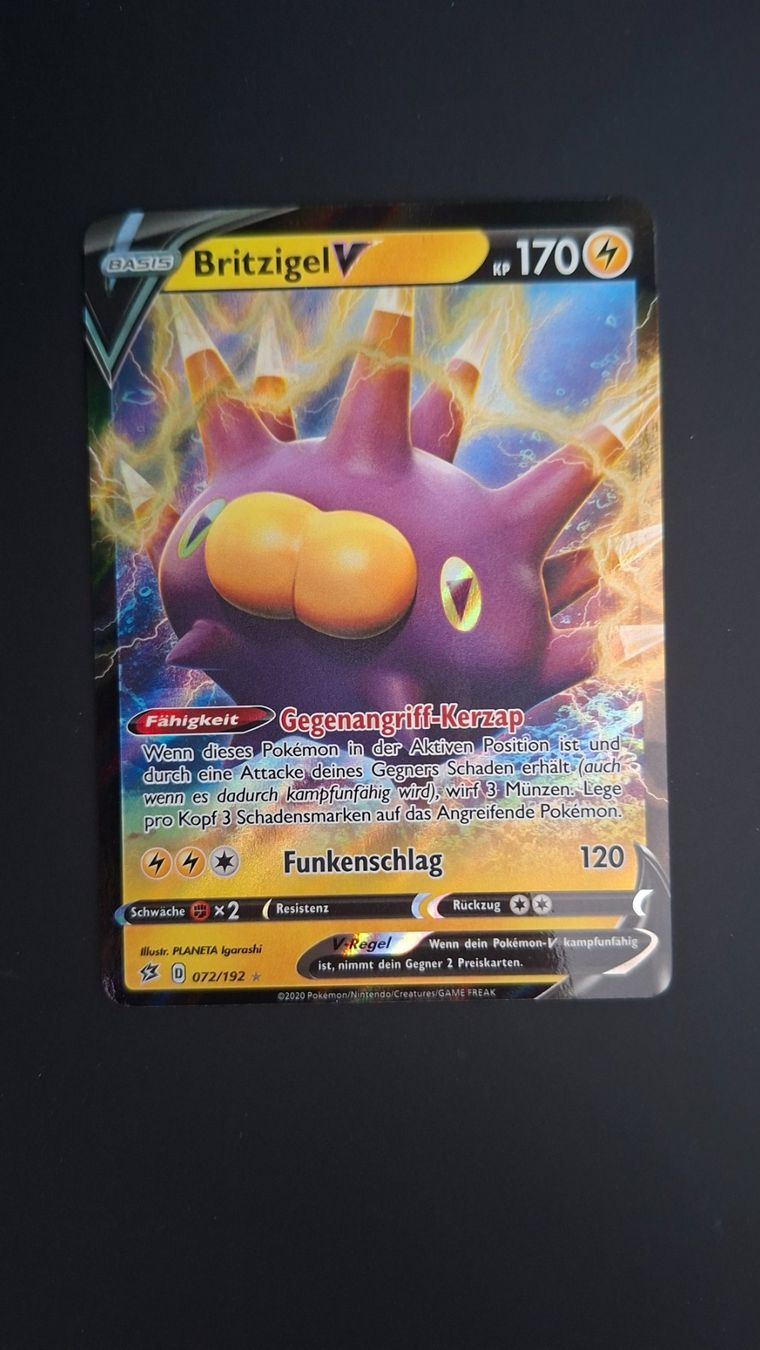 Pokémon Sammelbilder & Trading cards: Britzigel V #072 Rebel Clash DE – Gebraucht aus Biasca von Sara_Poke123