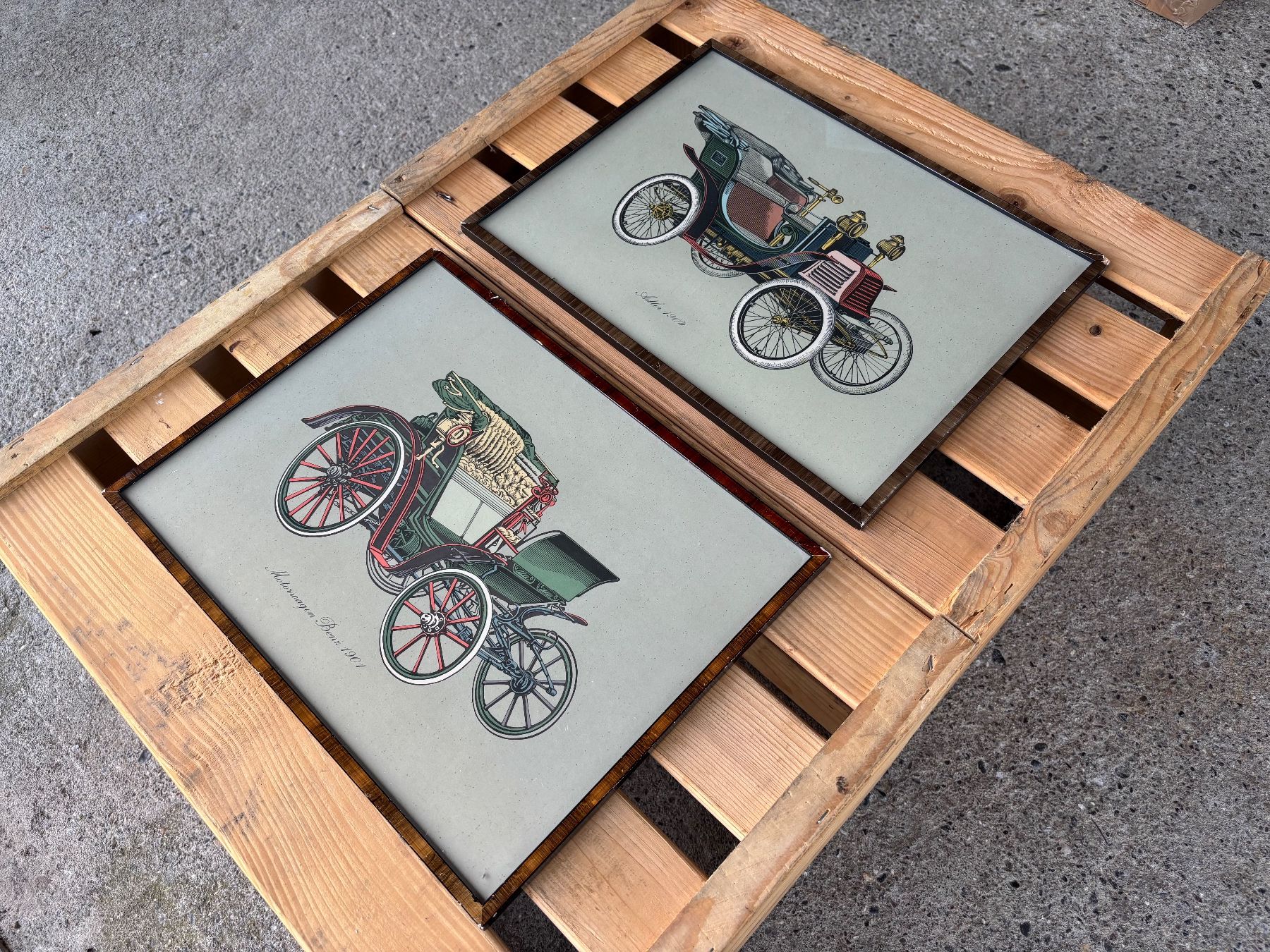 Kutschen: 2 schöne alte Oldtimer Bilder – Gebraucht aus Feldbach von Olive1 3