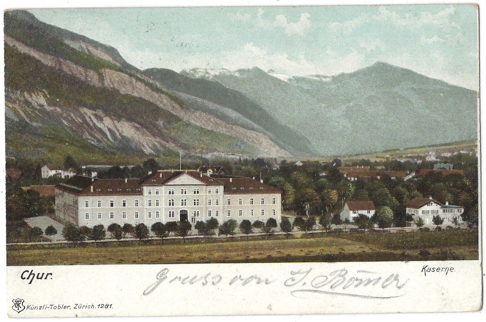 Cartoline postali: Chur.    -     Kaserne – Usato da Bütschwil venduto da Jackson1A