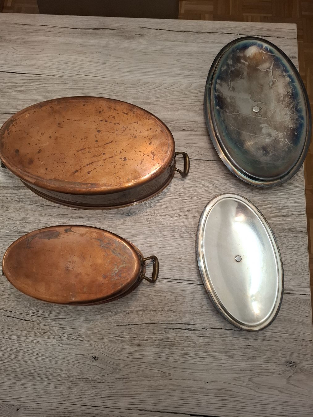 Stöckli Padelle: Spring Kupferpfannen Set 2-teilig oval gebraucht – Usato da St.Gallen venduto da bpeter01 2