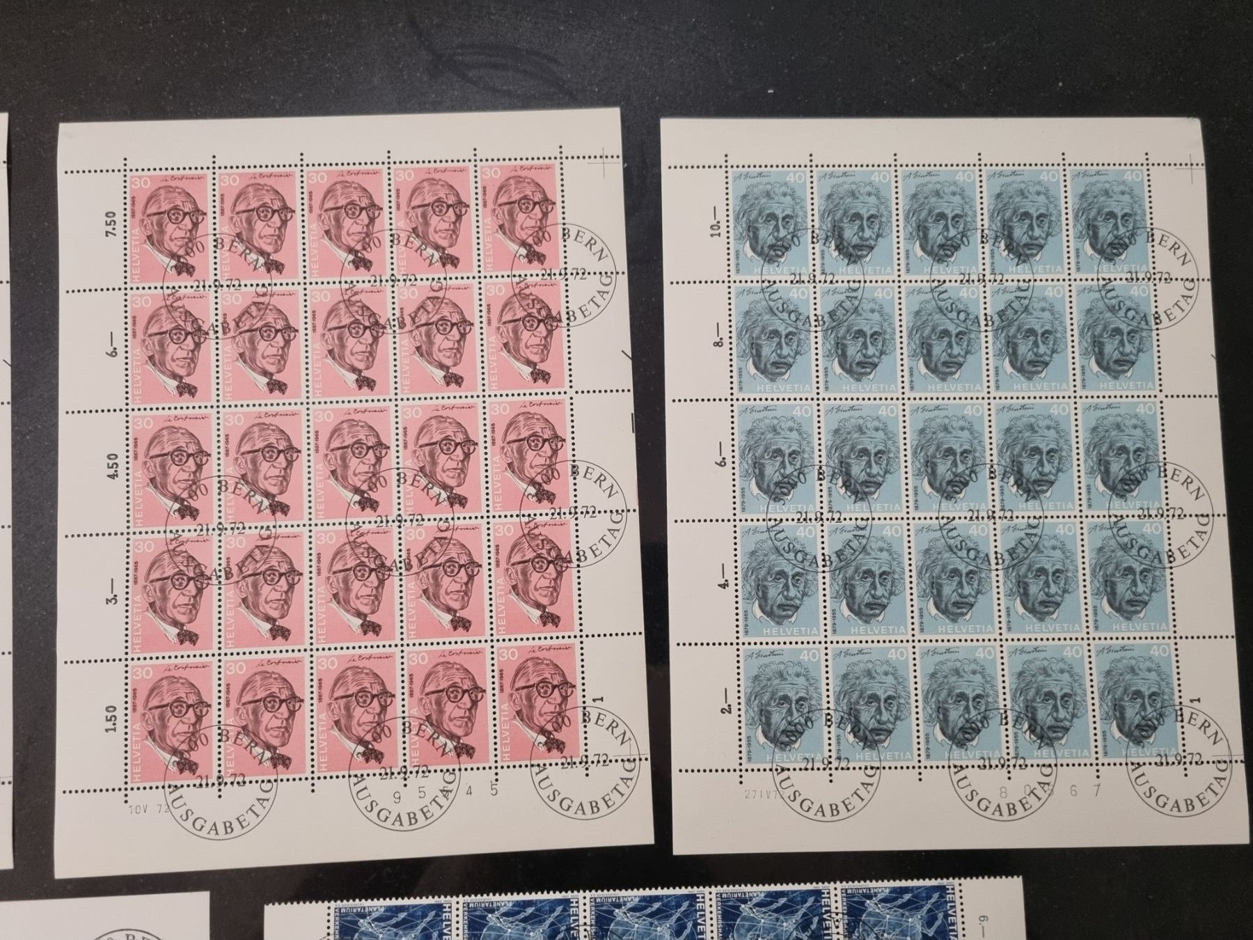 Alle Briefmarken: 12 Bogen/Teilbogen mit Ersttag Stempel – Gebraucht aus Gümligen von Geniusbuy 2