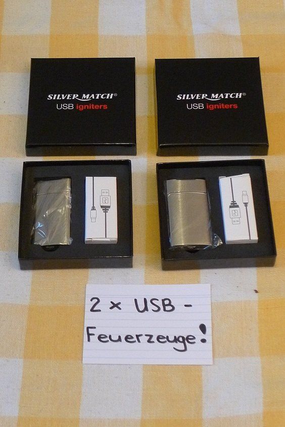 Accendini: 2x USB-Feuerzeuge! – Nuovo e nell'imballaggio originale da Bern venduto da bn1640
