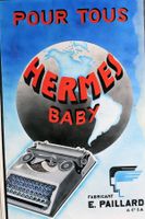 Orignaler PLAKATENTWURF für Hermes Baby von "Perrin", 1934