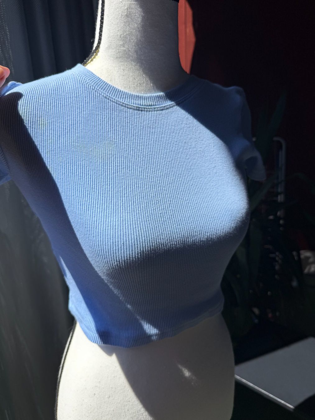 Top: Damen Crop Top hellblau Grösse S – Usato da Riehen venduto da ann_76jw 1