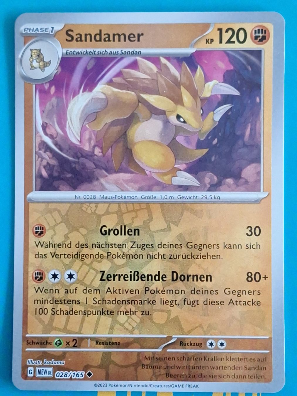 Pokémon Carte collezionabili: Sandamer - Mew 151 DEUTSCH - Reverse Holo Pokemon – Usato da Altstätten SG venduto da GGsGameshop