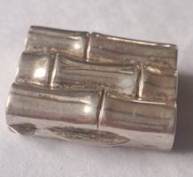 Silver 800 Bamboo Optik Pillendose Pillbox - nicht Tiffany 