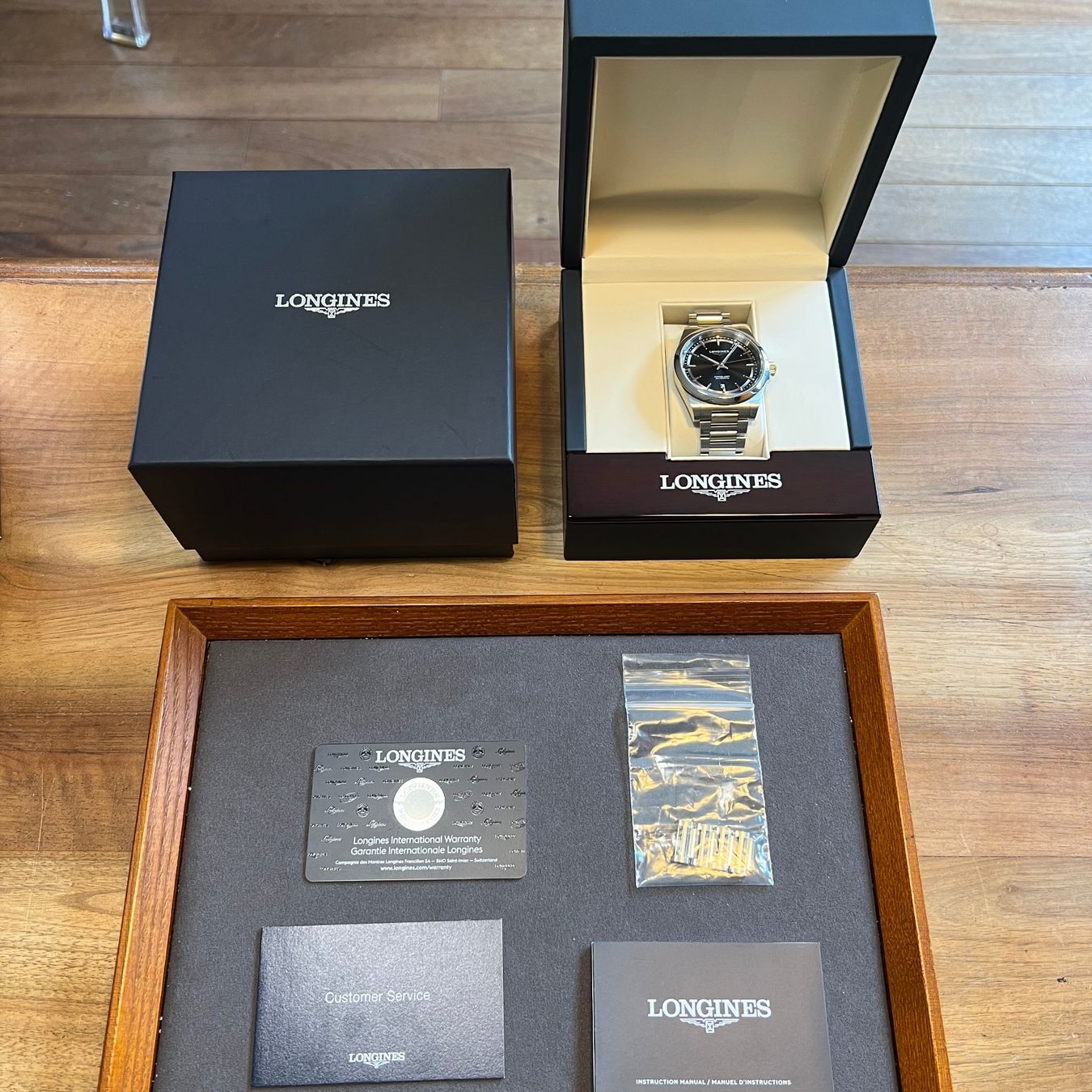 Longines Orologi: Longines Conquest Black Dial Full Set L3.830.4.52.6 – Usato da Carouge GE venduto da Watchaser 8