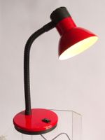 Vintage  Lumes Retro Tischlampe Rot/Schwarz
