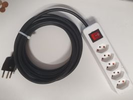 5xT13 Typ12 5m Steckdosenleiste mit Schalter