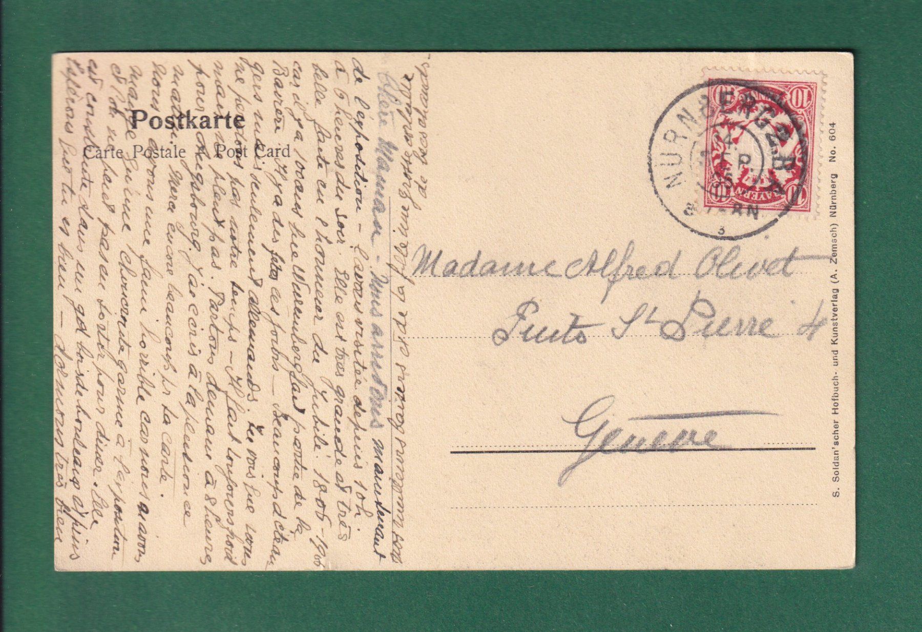 Ansichtskarten: NÜRNBERG - Burgeingang - 1906 – Gebraucht aus Pully von nicecards-shop 1