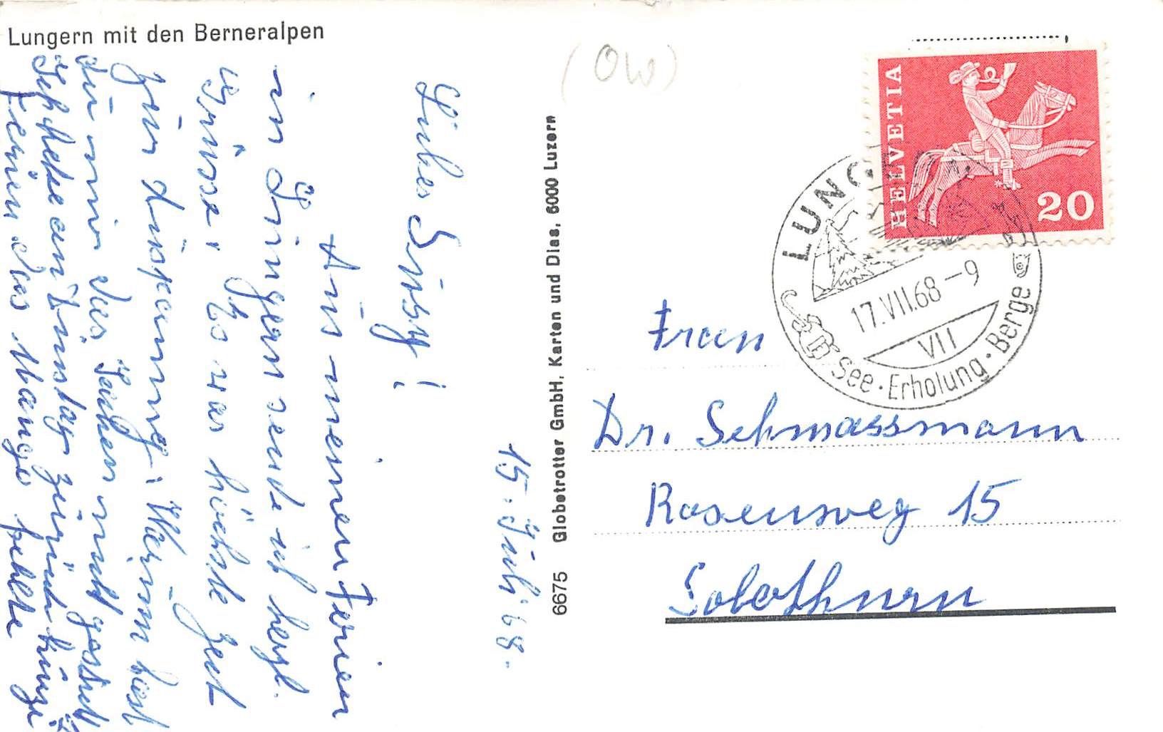 Cartoline postali: Lungern – Usato da Biasca venduto da Blenio71 1