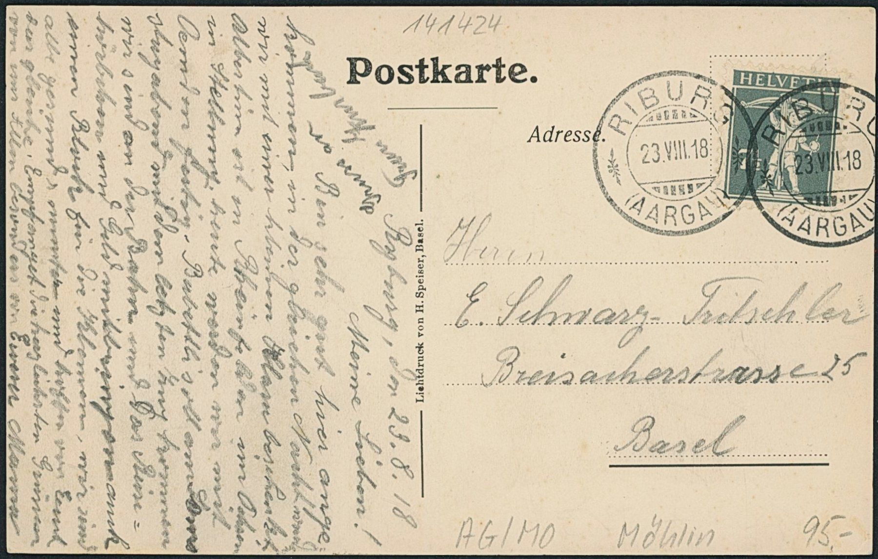 Cartoline postali: AG Möhlin – Usato da Schindellegi venduto da Jonathan77 1