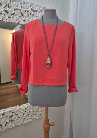 BLUSENSHIRT, KORALLE, Gr.S passt zu NILE, TRANSIT
