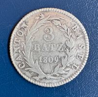 Kantonsmünze Basel, 3 Batzen 1809 s.s.