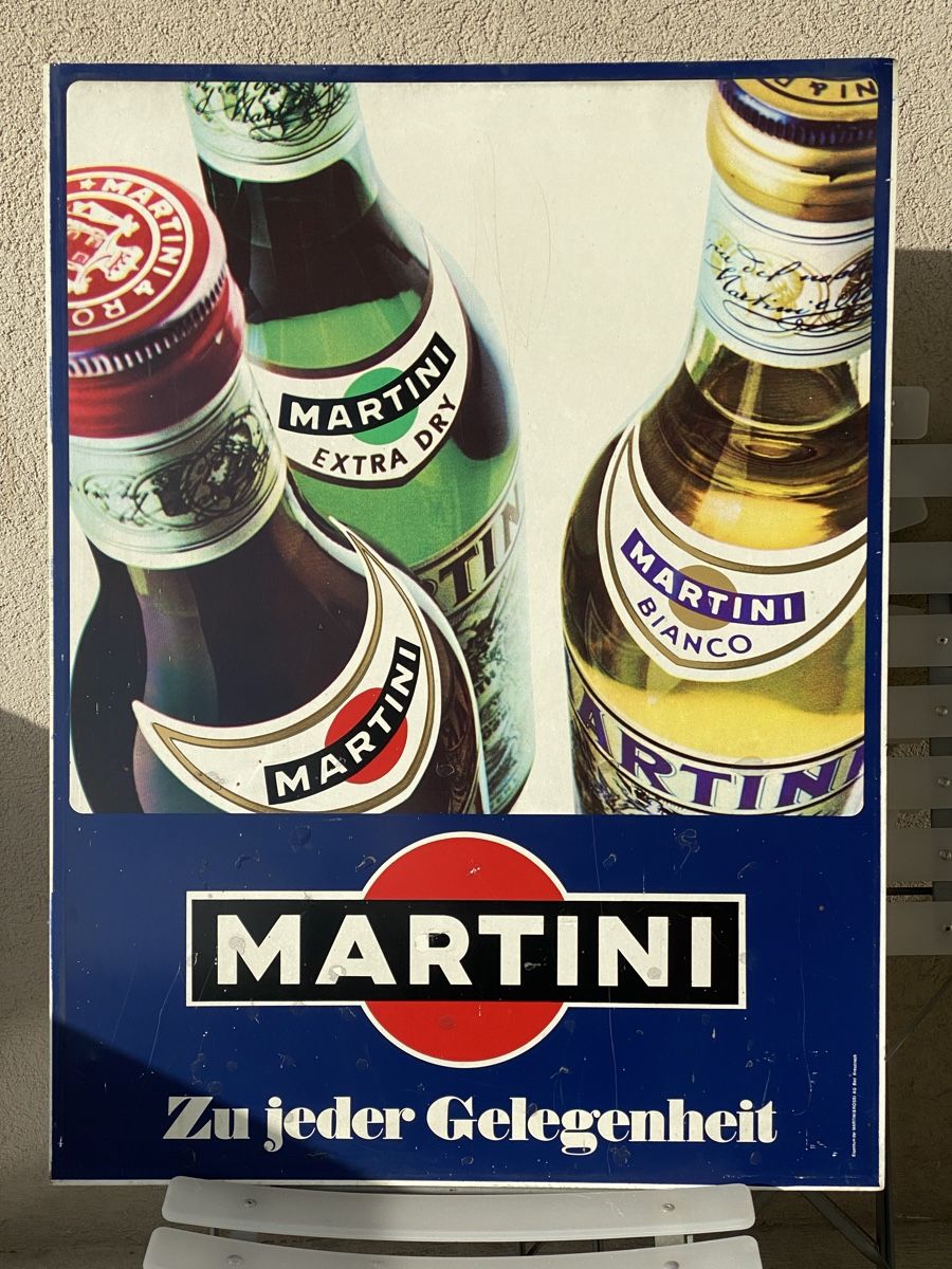Martini Schilder: Original Martini Blechschild 60er Jahre – Gebraucht aus Bülach von classicrider