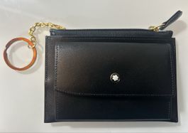 Montblanc Schlüsseletui/Kartenetui Leder schwarz