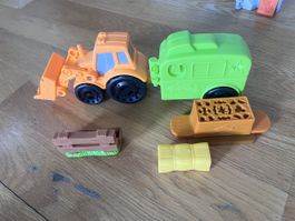Play-Doh Baustellen Set, Traktor mit Anhänger, komplett