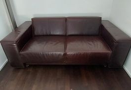 Vintage Ledersofa braun 2-Sitzer sehr guter Zustand